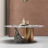 Buy cheap Living Room SS Steel Furniture Glass Metal Marble Dining Table Metal Legs from wholesalers