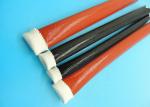 4KV Silicone Resin Coated Braided Fiberglass Sleeve / Expando Sleeving 0.5mm ~