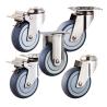 Buy cheap 4" Rustic Resistant Gray TPR Direction Plate Rigid 304SS Stainless Steel Casters For Hand Trolleys from wholesalers