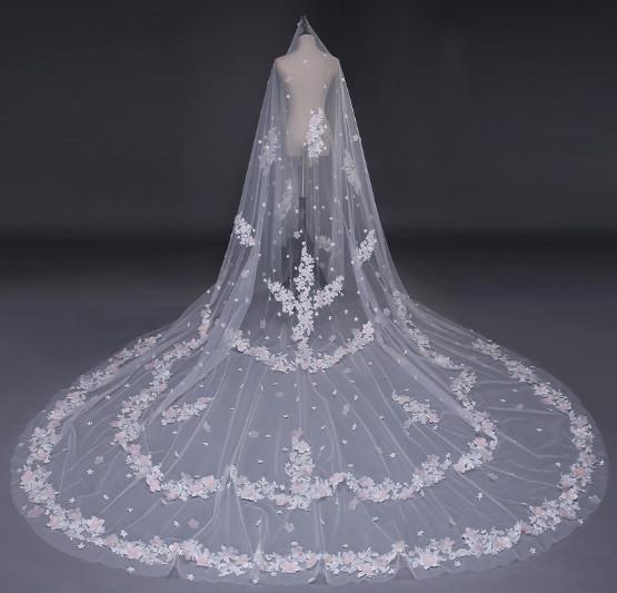 2018 New Korean Bride Long, 3M White Veil, Wedding Accessories, Bridal