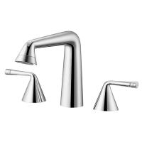 Buy cheap Three Hole Basin Brass Lavatory Faucets Hot And Cold Water Mixer product