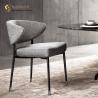 Buy cheap H76cm French Style Chair Metal Frame Fabric Upholstered Dining Chairs With Arms from wholesalers