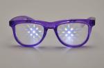 Purple Frame 3D Fireworks Glasses , Plastic Diffraction Glasses