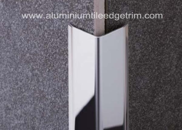 Polished Stainless Steel Tile Trim / Angle Trim , Stainless Tile Edge Trim 20mm