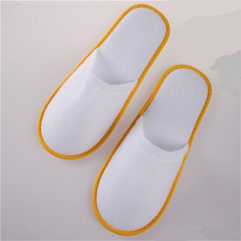 White Blue 29cm*10.5cm Disposable Hotel Slippers With Elastic Band