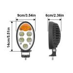 Forklift Tractor 36W Universal LED Headlight Turn Signal Oval LED Working Light