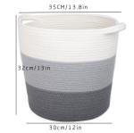 Decorative custom woven cotton rope laundry toys candy storage fabric small