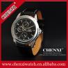 Buy cheap Fashion Wristwatches L005C Black White Stainless Steel Caseback Gift Watches Wholesale Price Leather Men Watch from wholesalers