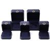 Buy cheap 11*11*6cm Leather Jewelry Box Hanhong Square Necklace Ring Box with Metal Blue Luxury from wholesalers
