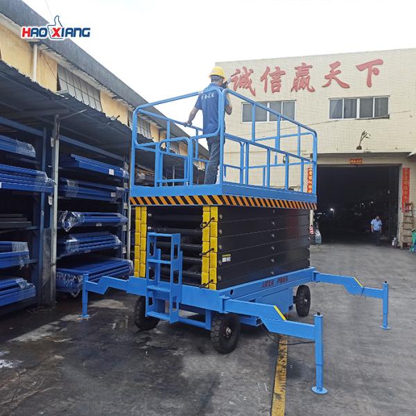Buy cheap 1000Lbs Electric Hydraulic Scissor Lift Table Blue Motorized Hydraulic Lift from wholesalers