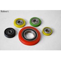 Buy cheap Heavy Duty Small Polyurethane Roller Wheels With Aluminum Center Assemble Ball product