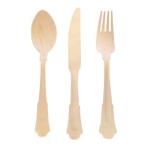Wooden Disposable Knife Fork And Spoon Set Degradable 20cm