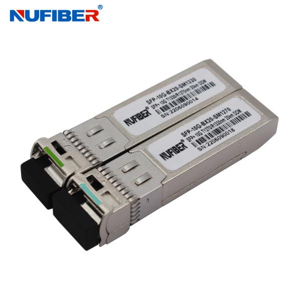 10G BIDI WDM SFP Module 1270nm 1330nm 20km LC Compatible With ZTE HUAWAI H3C