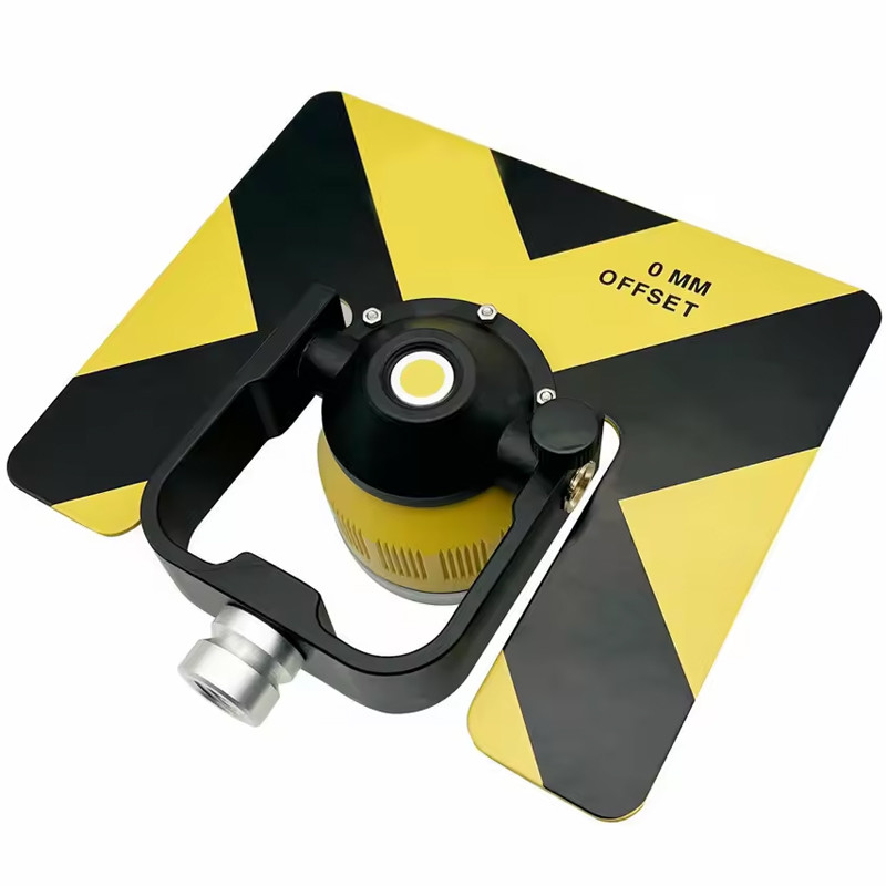 Single Prism Compatible for Topcon SOUTH FOIF Total Station Surveying Constant -30/0mm 5/8x11 Female Thread Metal Holder