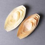 Disposable Nature Color 24.5*11.5cm Wooden Kitchen Trays