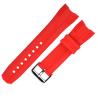 Buy cheap Stylish Silicone Rubber Watch Band Red Color Curved End Wristband 24mm from wholesalers