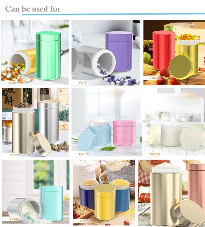 Wide Mouth Metalized Chrome Plastic Powder Canister 100Ml-2000ml Jar With Lid