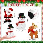Customized Wooden Christmas Ornaments Unique Design Santa Claus Snowman Elk