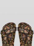 Open Toe Flat 9inch Slip On Casual Sandals Hard Wearing Printed Flower Straps