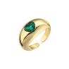 Buy cheap Colorful Heart Adjustable Chunky Rings Diamond Zircon 18K Gold Plated from wholesalers