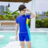 Buy cheap Blue Color Matching Split Boy Swimsuit Summer Student Suit Children'S Swimsuit from wholesalers
