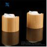 Buy cheap Press Flip Top Cap For Shampoo Bottle Bamboo Disc Cap For Cosmetic Bottle from wholesalers