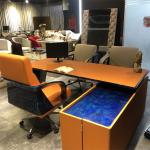Well Padded Office Table And Chair Combo Leather Boss Official Table And Chair