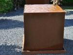 1100mm Square Metal Garden Ornaments Corten Steel Water Feature