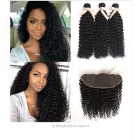 Buy cheap Jerry Curly 100% Indian Virgin Human Hair Extensions 13 X 6 Lace Frontal product