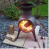 Buy cheap Metal Outdoor Patio Backyard Garden Camping Heavy Duty Steel Wood Burning Firepit Charcoal Fire Pit Fireplace Chimenea with Rain Cap from wholesalers