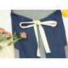 Buy cheap Men Women Chef Works Aprons Waterproof Cotton Webbing Strap Denim Splicing Pocket from wholesalers