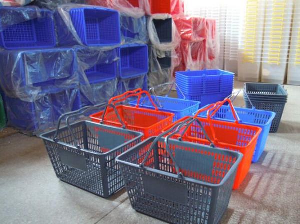 Buy cheap Plastic Handle Supermarket And Store Retail Shopping Basket Storage from wholesalers