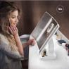 Buy cheap Square Glass Foldable Tri Fold Tabletop Vanity Mirror With Dry Battery from wholesalers