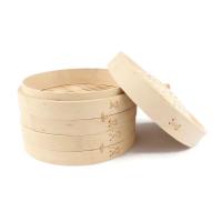 Buy cheap Custom Dim Sum Bamboo Steamers , Two Tier Bamboo Steamer Kitchen product