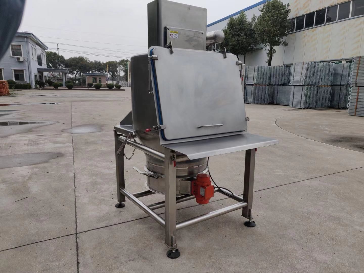 800-1000pa 0.75kw Hopper Feeder Conveyor For Fruit Powder 65-70db Noise