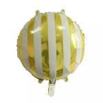 Round Stripe Pattern Foil Helium Mylar Balloon 18inch for Tik Tok Party