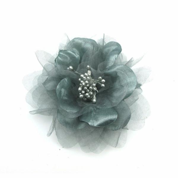 Buy cheap Luxurious Silver Grey Hair Flowers Decorative Flower For Wedding Dress Ball Gown and For Stage Performance from wholesalers