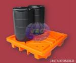 Precision Roto Molded Plastic Drum Pallets , LLDPE Rotational Moulding Products