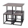 Buy cheap Black Oak Dining Room Set Wooden Table And Chairs For Bar Kitchen from wholesalers
