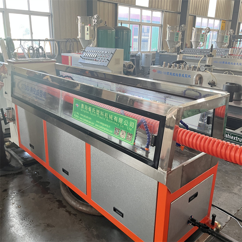 Single Wall Corrugated Cable Duct Production Line With 75mm Single Screw Extruder