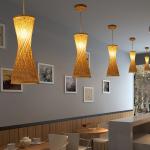 Modern jute pendant lights For Living room Bedroom Restaurant Lighting Fixtures
