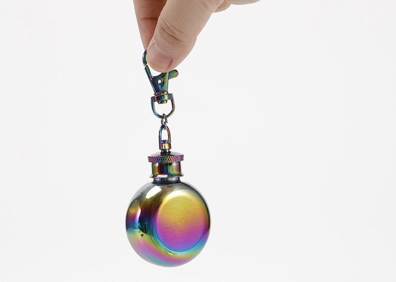 Portable 1oz Hip Flask ,Mini Alcohol Flask With Key Ring Unbreakable