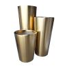 Buy cheap Outdoor large stainless steel mirror planters gold flower pots for hotel from wholesalers