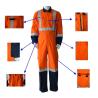 Buy cheap 7XL Orange And Navy Blue High Visibility Reflective Frc Coveralls from wholesalers