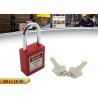 Buy cheap ZC-G01 Red Short Shackle Safety Lockout Padlock , ABS Body Steel Shackle from wholesalers
