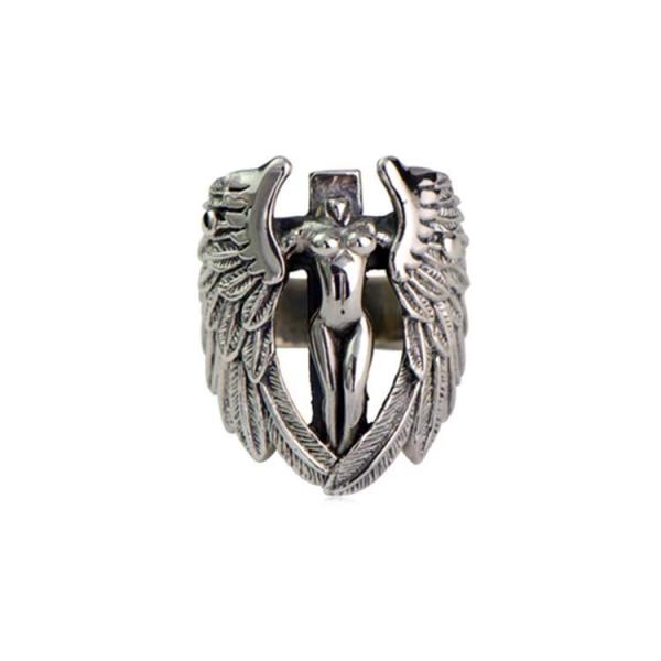 Buy cheap Thai Sterling Silver Angell Style Men's 925 Silver Ring (R6030806) from wholesalers