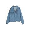 Buy cheap Printed Women ' S Denim Coats & Jackets Light Wash Trucker Over Size Fit from wholesalers