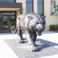 Buy cheap 3m Realistic Outdoor Metal Sculpture Antique Bronze Tiger Statue product