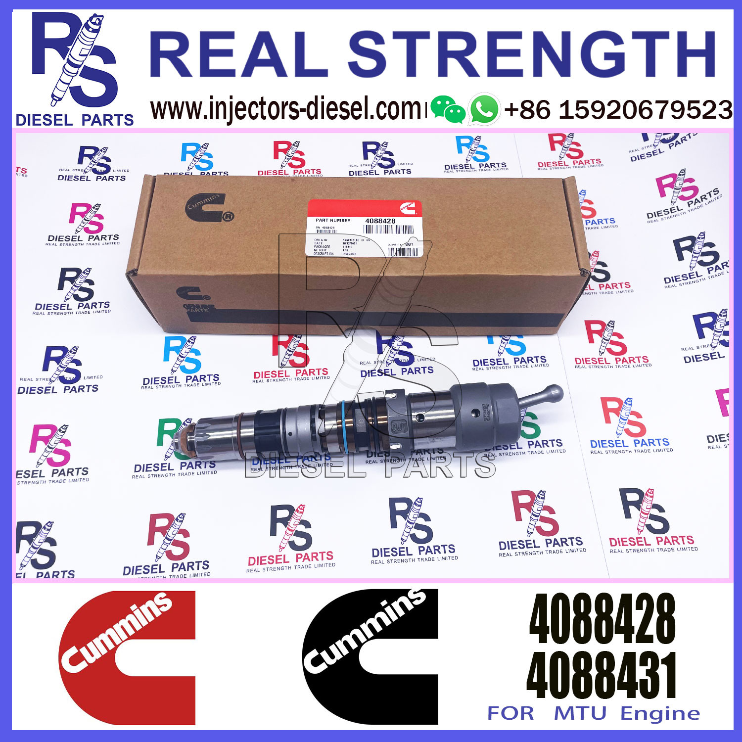 QSK23 QSK45 QSK60 Diesel Engine Common Rail Injector 4902828 4088428 4326780 4326781 4928346