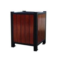 Buy cheap Unique Square Garden Wood Planter With Metal Frame Weather Resistant product